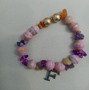 HandCrafted Semi Precious Stone Stretch Bracelet